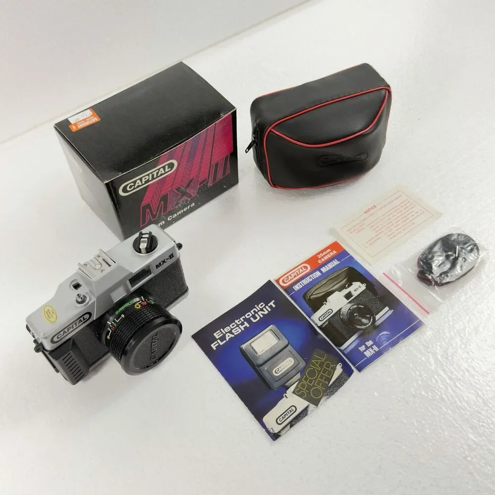 Vintage Capital MX-II 35mm Point & Shoot Film Camera W/ Case Original Box